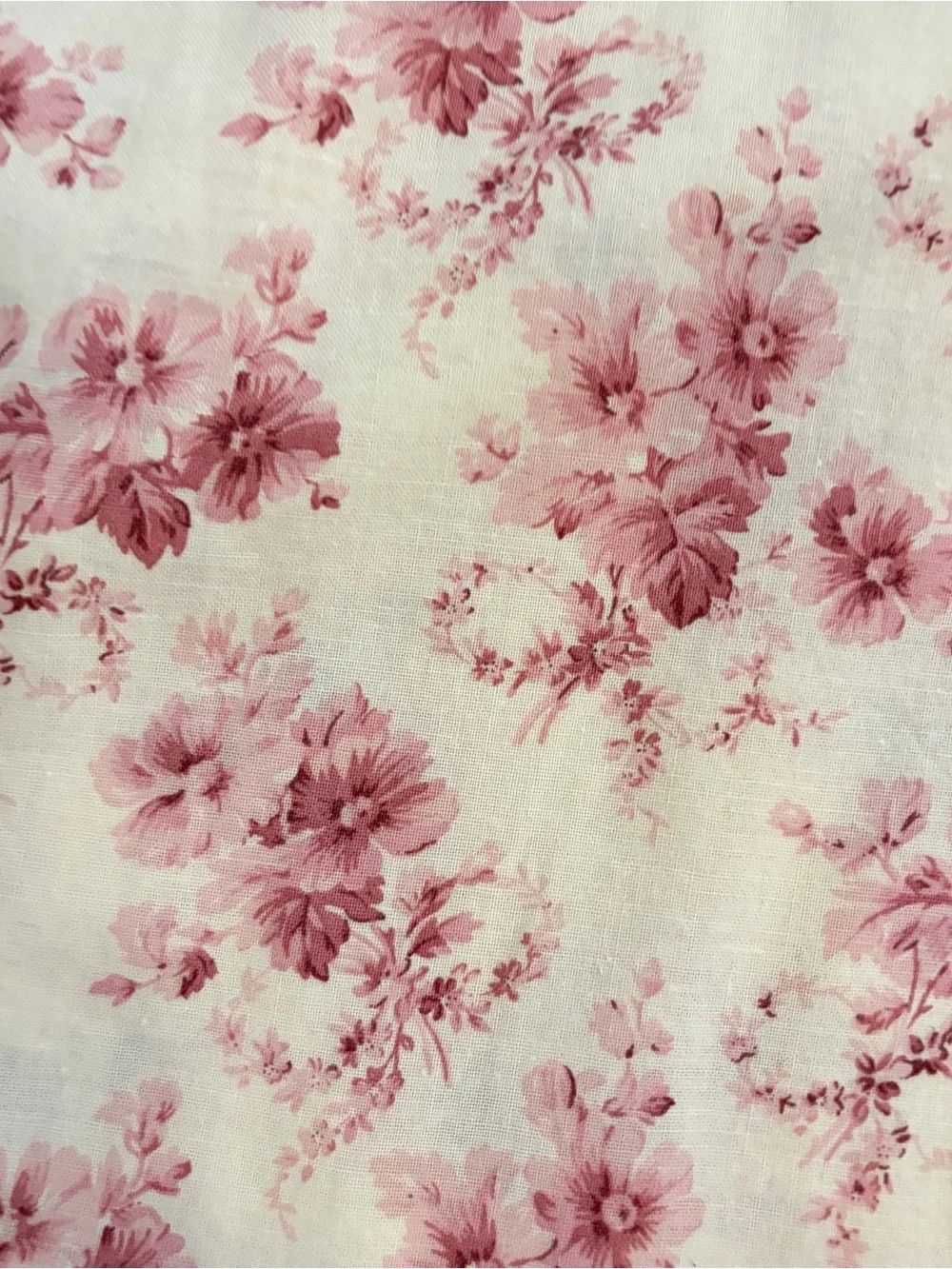 Handmade 90s Floral Curtain Panels Set 4 Plus extra fabric Cottagecore Pink Farm